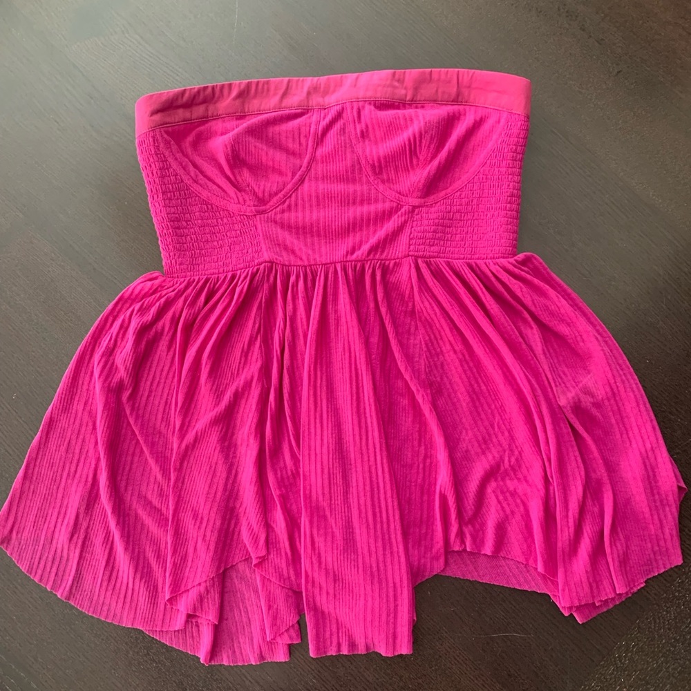 Free People flowy, strapless shirt